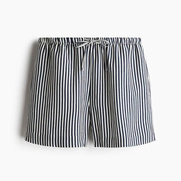 Linen Blend Drawstring Shorts - Picture 1 of 3